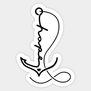 Christian Apparel Clothing Gifts - Hope Anchor Sticker